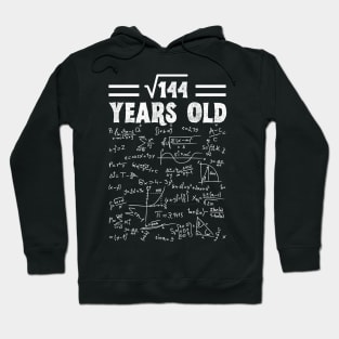 Square Root Of 144 12th Birthday, 12 Year Old Math Lover Gift Hoodie